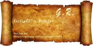 Gulyás Robin névjegykártya